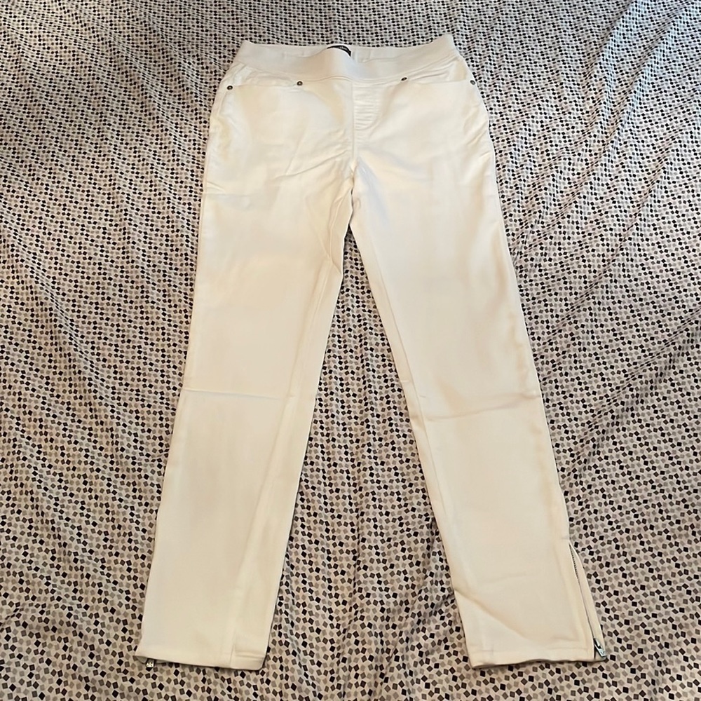 8 Martha Stewart Knit Denim Ankle Jeans FF32 6121 - Picture 2 of 6